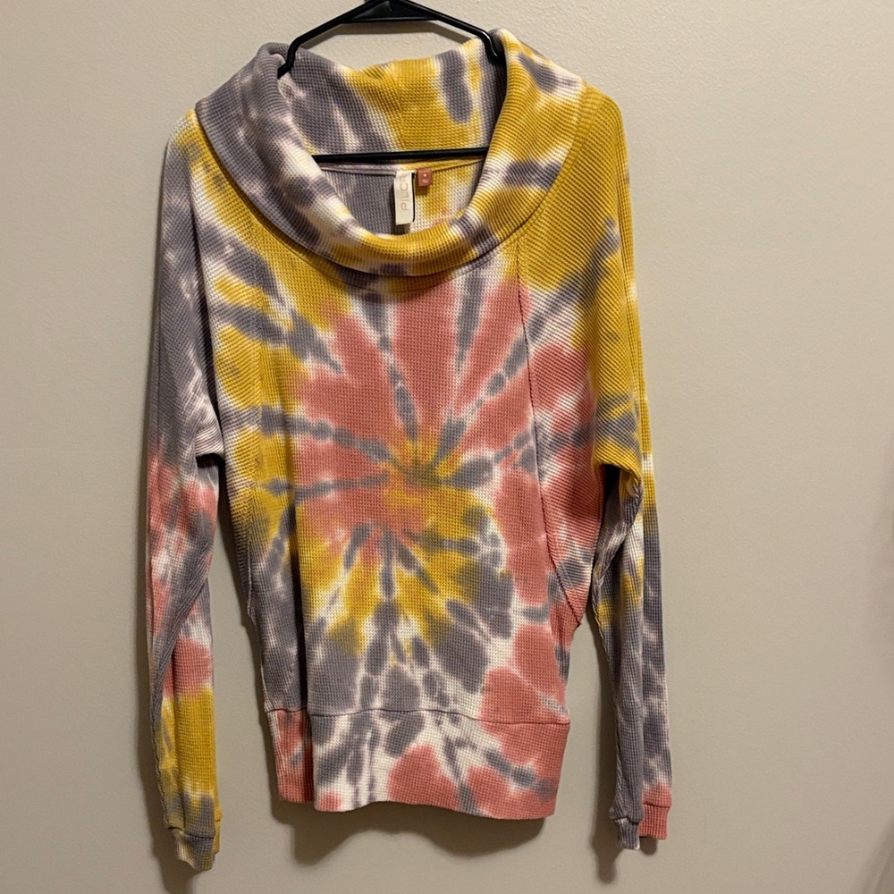 Anthropologie Pilcro Cowl Neck Tie Dye Sweatshirt